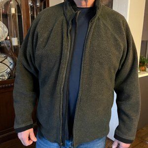 Filson Zip Up Jacket Wool Acrylic Blend XL Olive Green
